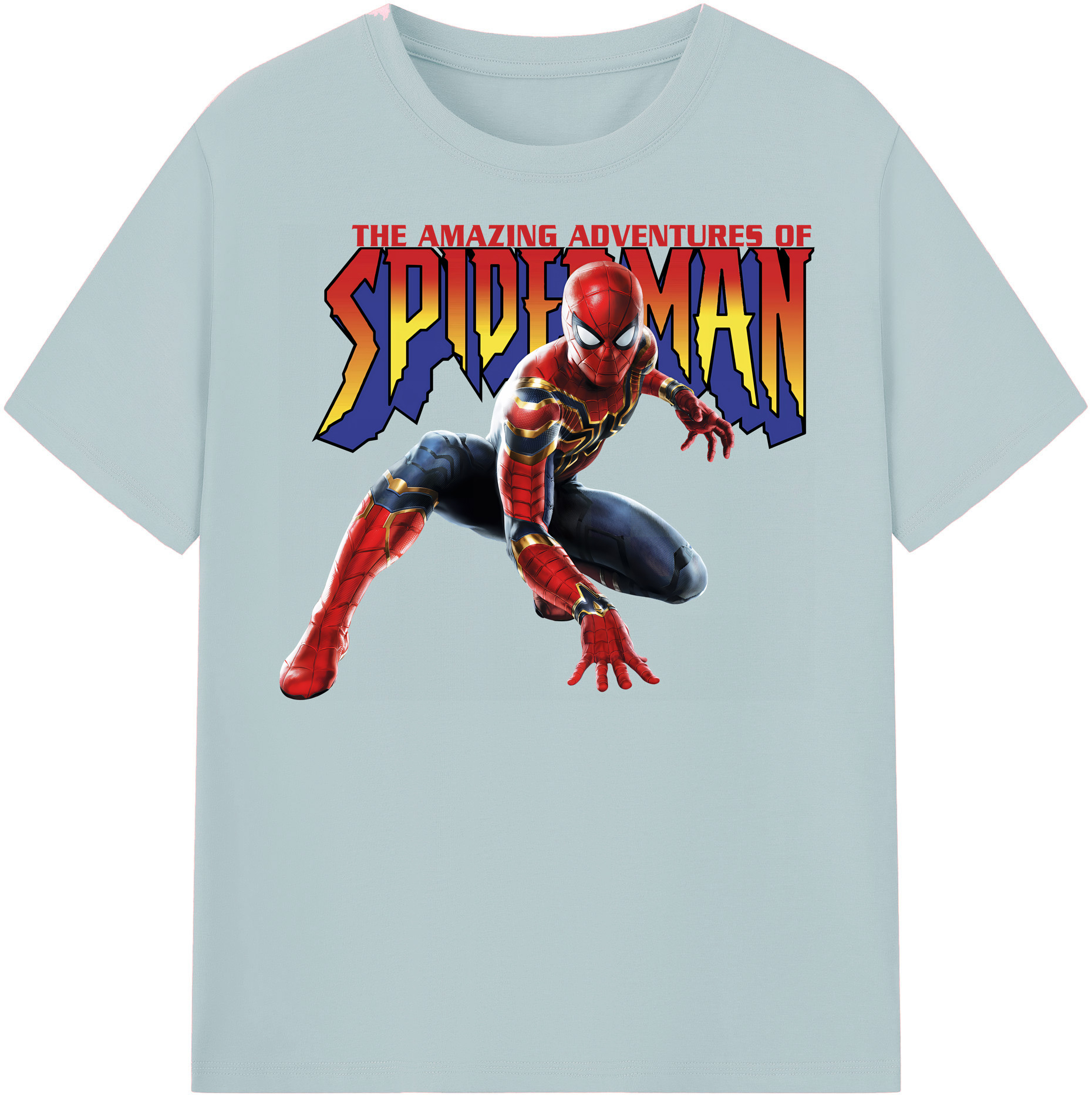 Spider Man スパイダーマン 綿100％半袖Tシャツ（フロントプリント）